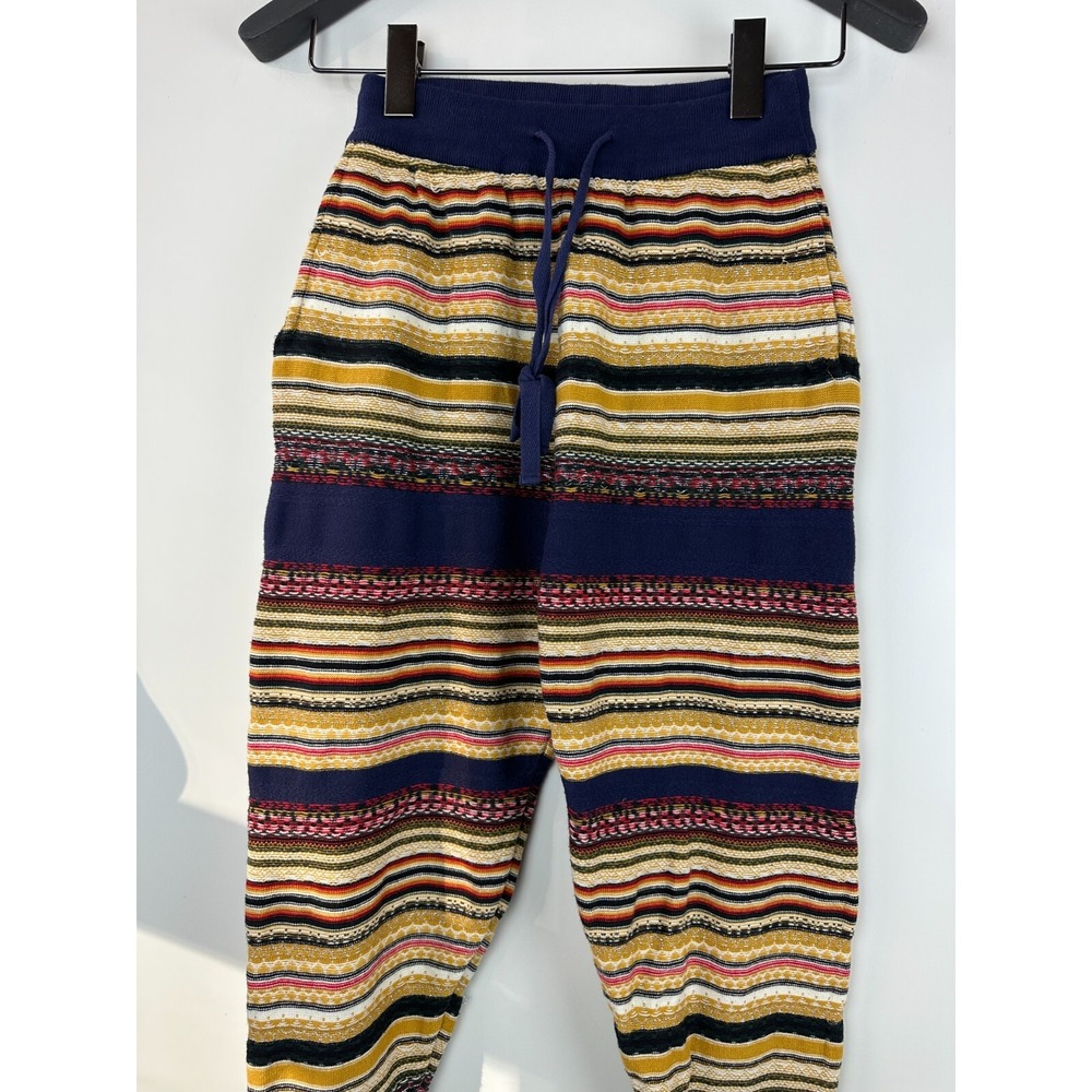 Free People All Mixed Up Knit Stripe Jogger Pants Lounge Drawstring Boho Size XS - Picture 6 of 16